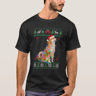 Shiba Inu Dog Ugly Sweater Kerstpuppy Dog Lov T-shirt