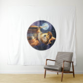 Shiba Inu Dog Wizard Wandkleed (In Situ (horizontaal))