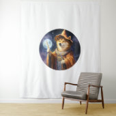 Shiba Inu Dog Wizard Wandkleed (In situ)