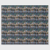 Shiba Inu Dogs Christmas Snow Holiday Cadeaupapier (Vlak)