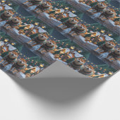 Shiba Inu Dogs Christmas Snow Holiday Cadeaupapier (Hoek)