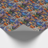 Shiba Inu Dogs in Halloween Costumes Cadeaupapier (Hoek)