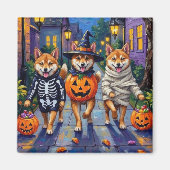 Shiba Inu Dogs in Halloween Costumes Magneet (Voorkant)