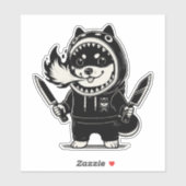 Shiba Inu Draken Slayer Sticker (Vel)