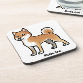shiba inu drankjes onderzetter (Linkerzijde)