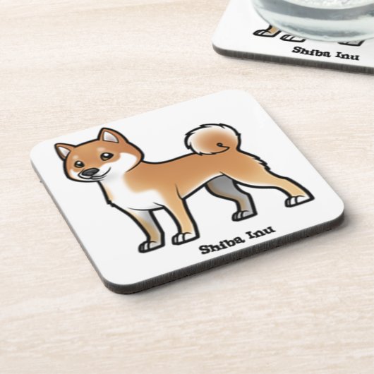 shiba inu drankjes onderzetter (Linkerzijde)