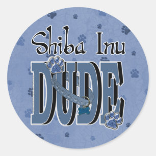 Shiba Inu DUDE Ronde Sticker
