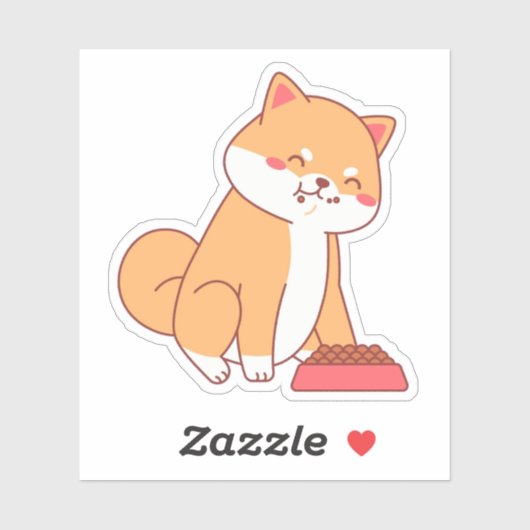 Shiba Inu eet cartoon Sticker (Vel)