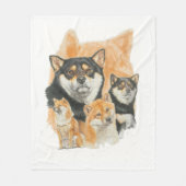 Shiba Inu en Ghost Afbeelding Fleece Deken (Voorkant)