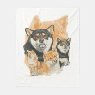 Shiba Inu en Ghost Afbeelding Fleece Deken