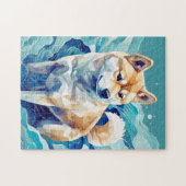 Shiba Inu en het Zee l 柴犬と海 Legpuzzel (Horizontaal)