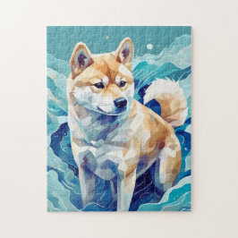 Shiba Inu en het Zee l 柴犬と海 Legpuzzel