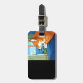 Shiba Inu en Mt Fuji bagagelabel (Voorkant verticaal)