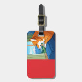 Shiba Inu en Mt Fuji bagagelabel (Voorkant verticaal)