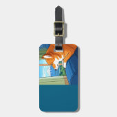 Shiba Inu en Mt Fuji bagagelabel (Voorkant verticaal)