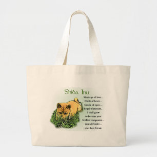 Shiba Inu Erfgoed van Liefde Geschenken Grote Tote Bag