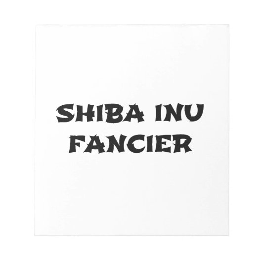 shiba inu fancier notitieblok (Voorkant)