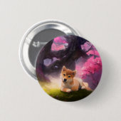 Shiba Inu Fantasy Anime Ronde Button 5,7 Cm (Voorkant /achterkant)