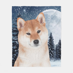 Shiba Inu Fleece Blanket