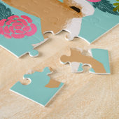Shiba Inu Florals Dog Legpuzzel (Zijkant)