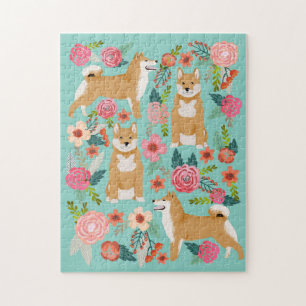 Shiba Inu Florals Dog Legpuzzel