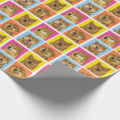 Shiba Inu Funny Meme dogs Lijst Cadeaupapier (Hoek)