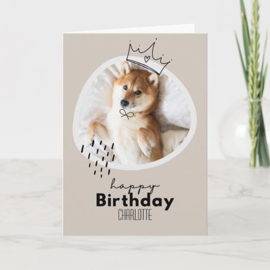 Shiba Inu Geïnspireerde Verjaardag Kaart (Voorkant)