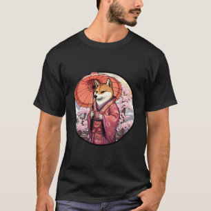 Shiba Inu Geisha Grappige Hond Kimono T-shirt