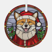 Shiba Inu Glas in lood Kerst Glas Ornament (Achterkant)