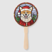 Shiba Inu Glas in lood Kerst Handwaaier (Voorkant)