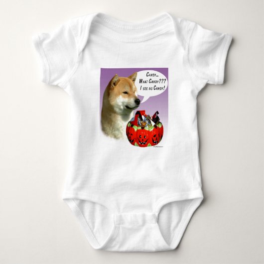 Shiba Inu Halloween Snoep Romper (Voorkant)