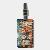 Shiba Inu Halloween Spooky Bagagelabel (Voorkant verticaal)