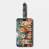 Shiba Inu Halloween Spooky Bagagelabel (Achterkant verticaal)