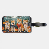 Shiba Inu Halloween Spooky Bagagelabel (Achterkant horizontaal)