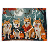 Shiba Inu Halloween Spooky Groot Cadeauzakje (Voorkant)