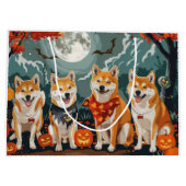 Shiba Inu Halloween Spooky Groot Cadeauzakje (Achterkant)