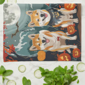 Shiba Inu Halloween Spooky Theedoek (Gevouwen)