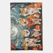 Shiba Inu Halloween Spooky Theedoek (Verticaal)