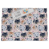 Shiba Inu Hand-Drawn Cartoon Head Groot Cadeauzakje (Voorkant)