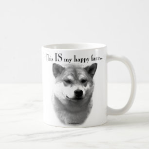 Shiba Inu Happy Face Koffiemok