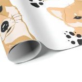 Shiba Inu Head Cadeaupapier (Rol Hoek)