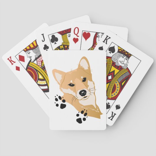Shiba Inu Head Pokerkaarten (Achterkant)