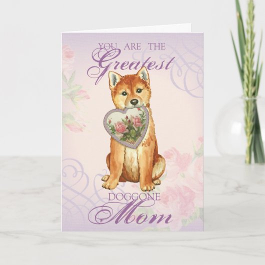 Shiba Inu Heart mama Kaart (Voorkant)