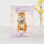 Shiba Inu Heart mama Kaart (Gele Bloem)