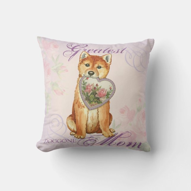 Shiba Inu Heart mama Kussen (Voorkant)