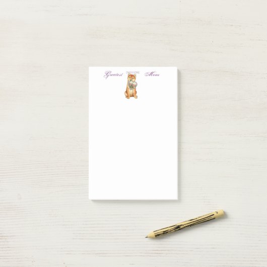 Shiba Inu Heart mama Post-it® Notes (Op bureau)