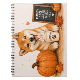 Shiba Inu Herfst Café Notitieboek