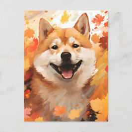 Shiba Inu Herfst Dankzegging  Briefkaart