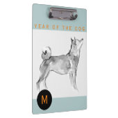 Shiba Inu het Schilderen Chinees Hondenjaar Monogr Klembord (Rechts)