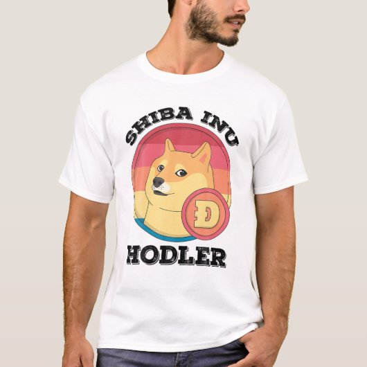 Shiba Inu Hodler Crypto Token Coin Cryptocurrency T-shirt (Voorkant)